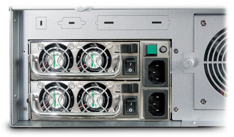 NA333TB3 has the built-in 500W redundant PSU, so that it can work 24/7 with no system downtime.