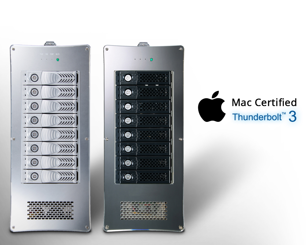Netstor NA762TB3 - Thunderbolt™ 3 RAID storage has passed Apple Intel  certification.